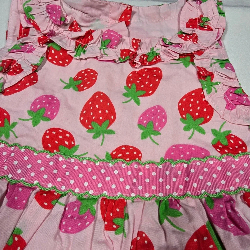 Gymboree Strawberry Print‎ Dress Girls 2T NWT Cottagecore Summer Ruffle